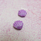 Polymer clay handmade sea shell summer stud earrings pearl shine various colours, seashells, sea theme