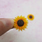 Sunflower Floral Stud Earrings from Polymer Clay. Cute flower earrings