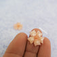 Cherry Blossom Floral Stud Earrings from Polymer Clay. Cute flower earrings